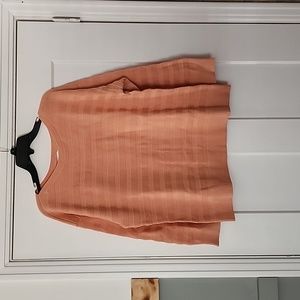 NWT. Christopher & Banks. Peach/Coral sweater. XL(P)